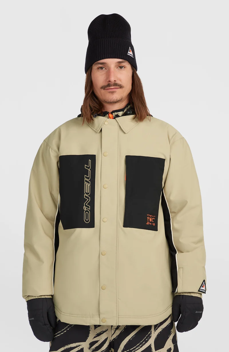 FWC'Play Shacket wintersportjas | Olive Blush Colour Block