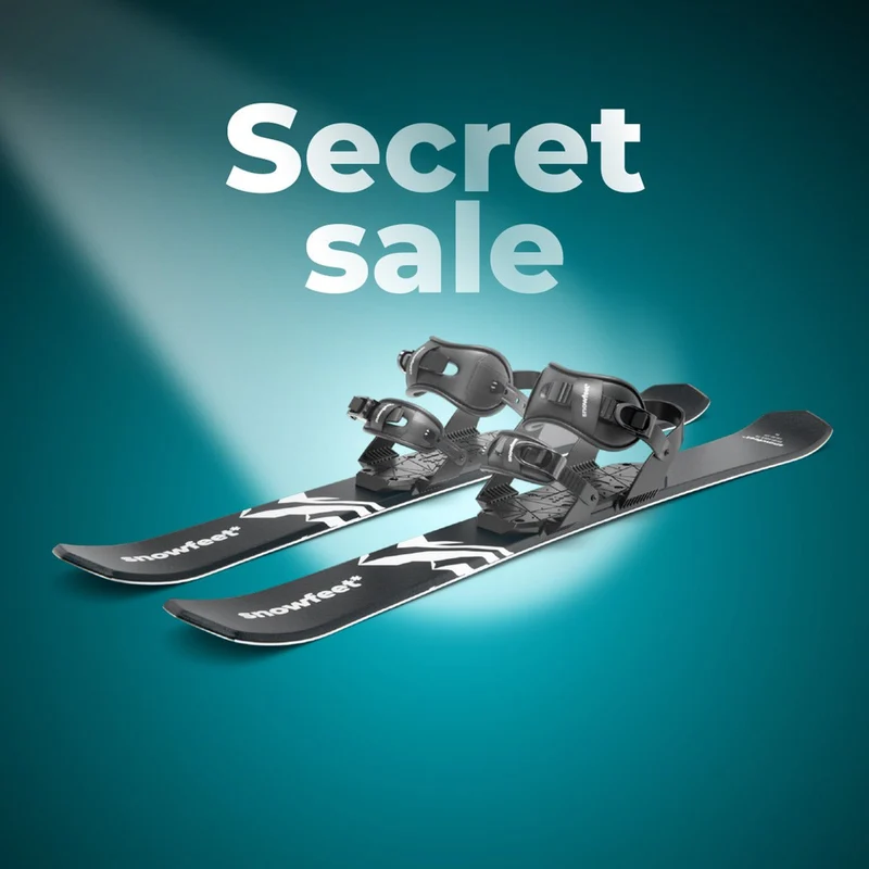 Snowfeet* 99 CM | Skiblades | Snowblades Skiboards Short Skis | SECRET SALE
