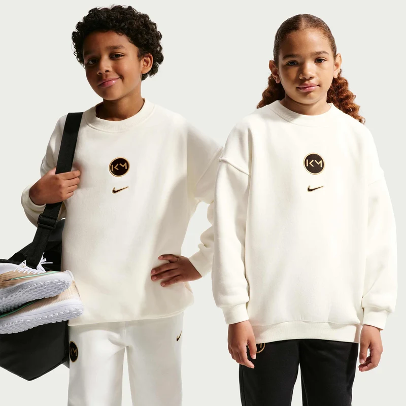 Nike Older Kids' Football Oversized Crew Neck Kylian Mbappé Club Fleece Hoodie