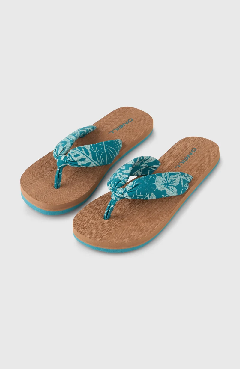 Ditsy Sun slippers | Green Island Sky