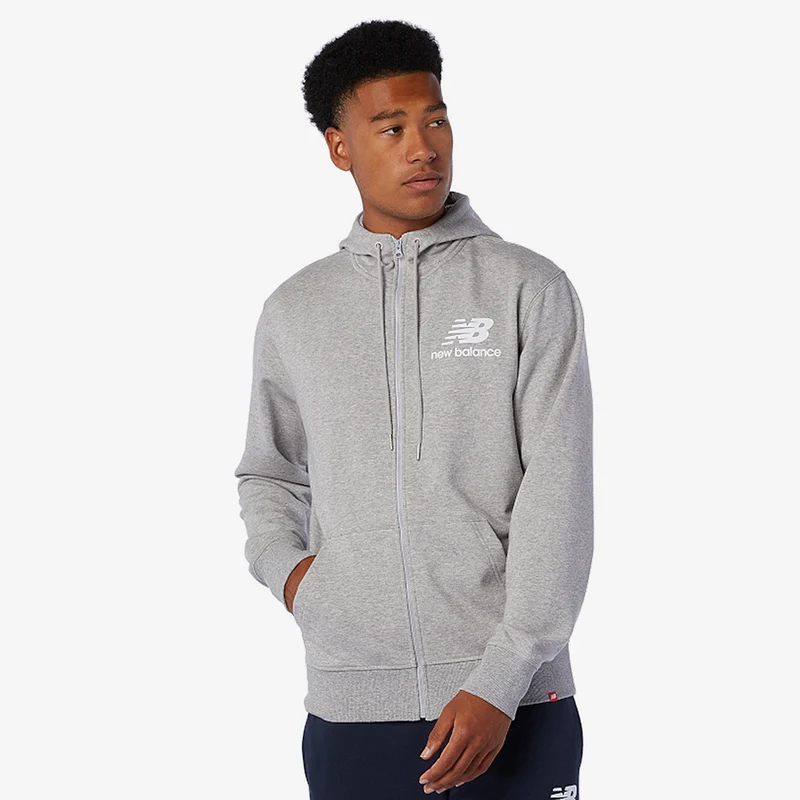 New Balance Essentials Stacked Full Zip Hoodie