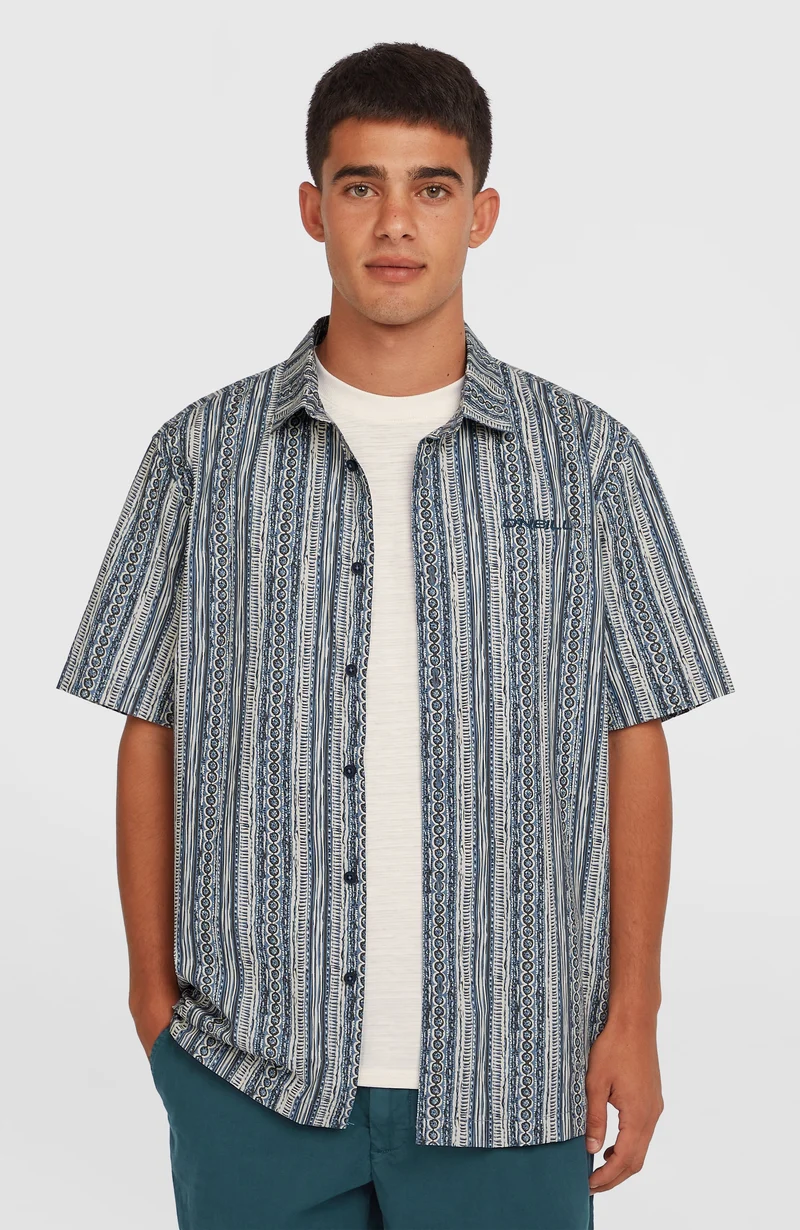 Print overhemd | Blue Pressed Lines