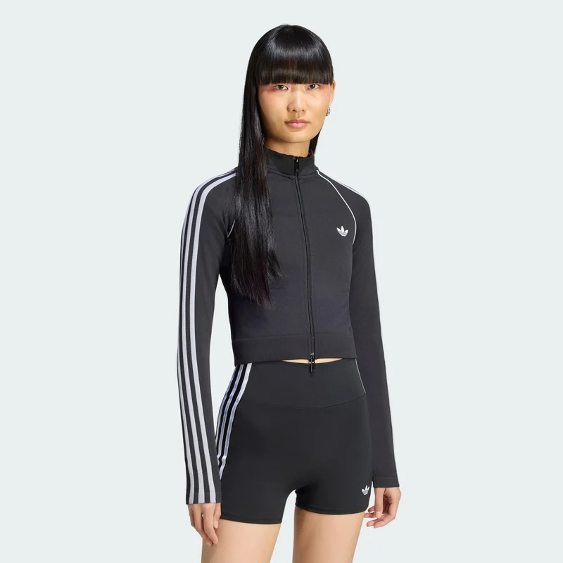 adidas Originals Women ESSENTIALS 3 STRIPES SEAMLESS TRACKTOP