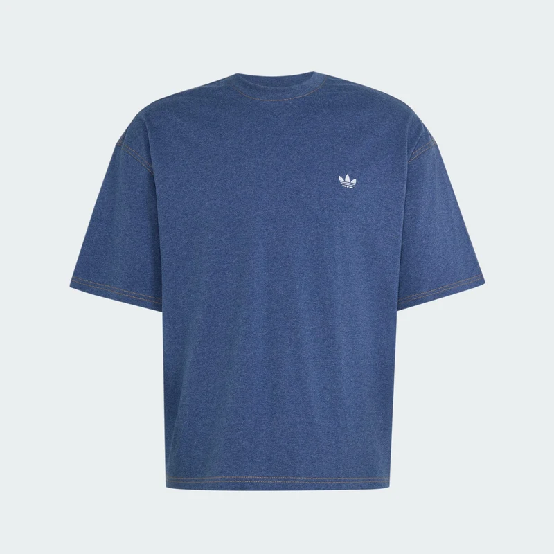 adidas Originals Men Trefoil Essentials Melange Loose Cropped Tee