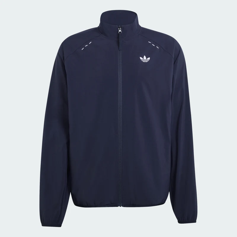 adidas Originals Men Tech Trefoil Essentials Fz Hood Track Top