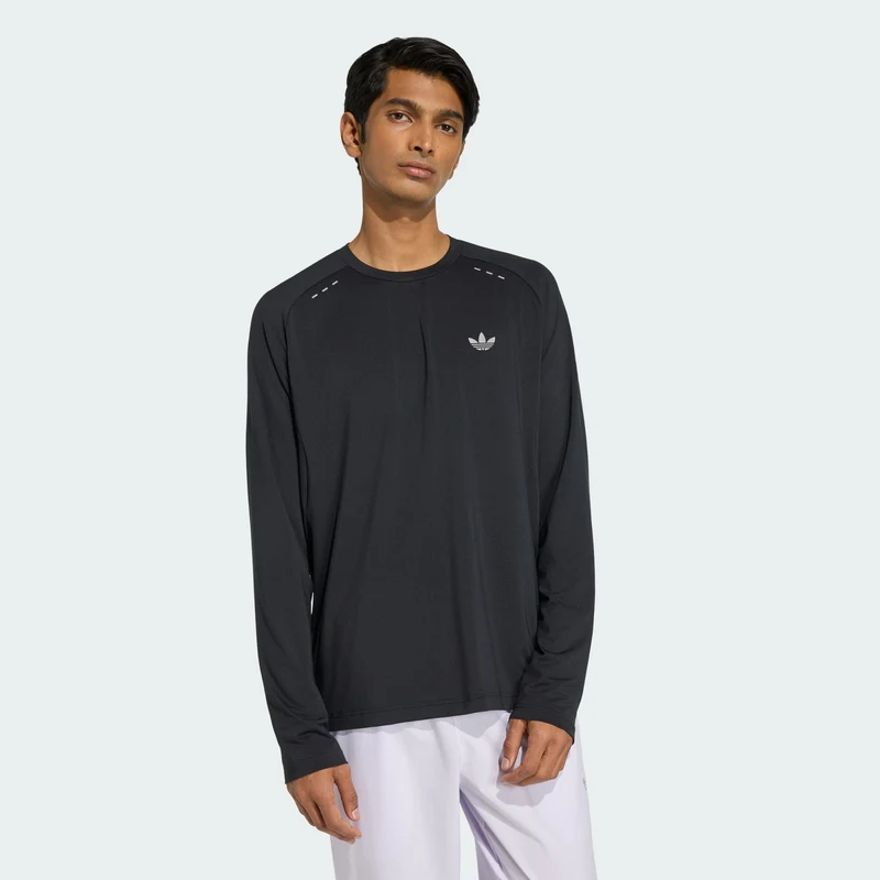 adidas Originals Men TECH TREFOIL ESSENTIALS POLY LONG SLEEVE Jersey
