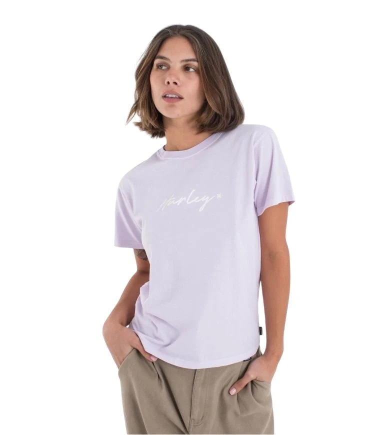 Organic Script Only T-Shirt | Lavander Fog