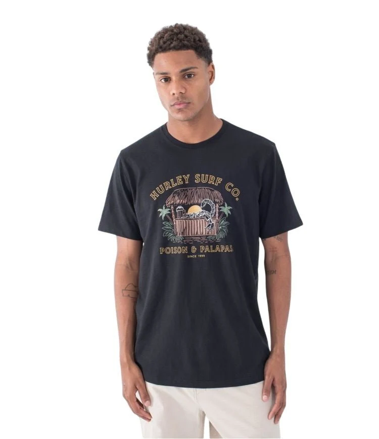 Poison And Palapas Slub T-Shirt | Black