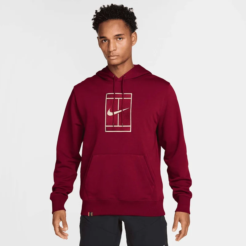 court men's dri-fit fleece Tennis Pullover Hoodie