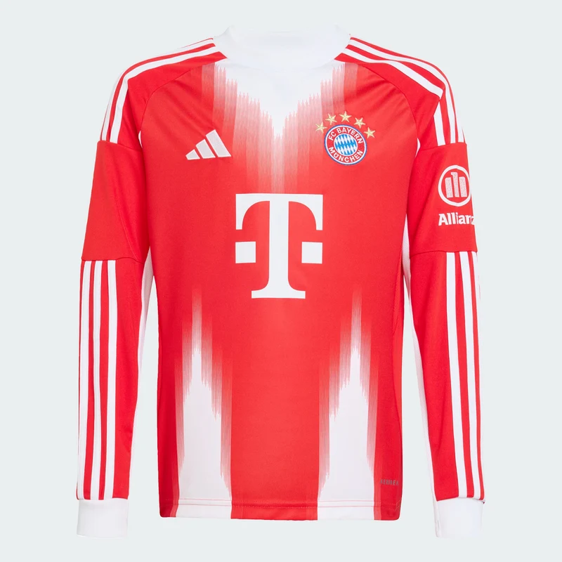 adidas Kids FC Bayern 25/26 Long Sleeve Home Jersey