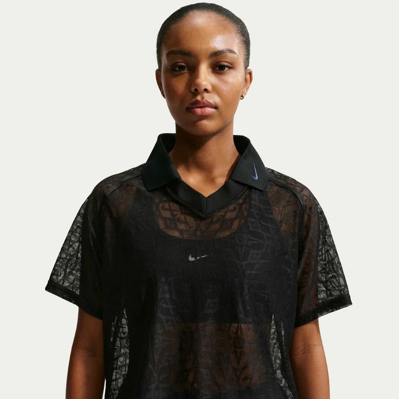 Nike Women'S Loose Lace Polo Jersey Top Sportswear