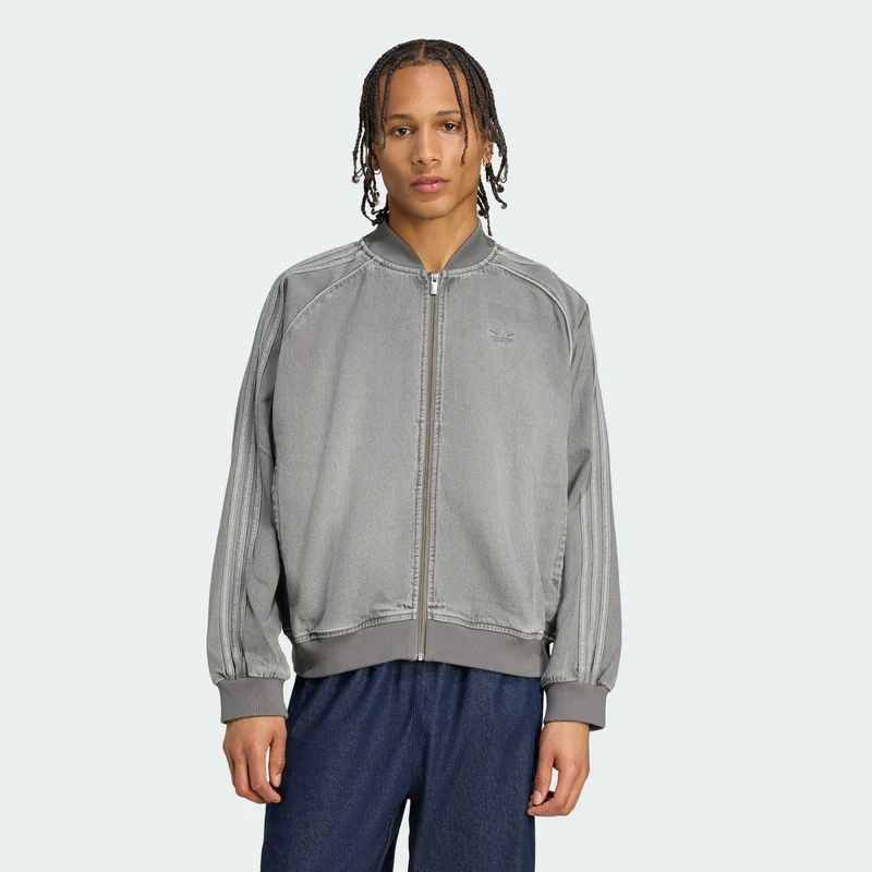 adidas Originals Men SST Adicolor Loose SST Denim Black Wash Jacket