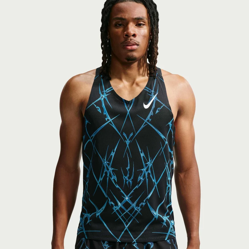 Nike Men'S Dri-Fit Adv Printed Running Vest Aeroswift