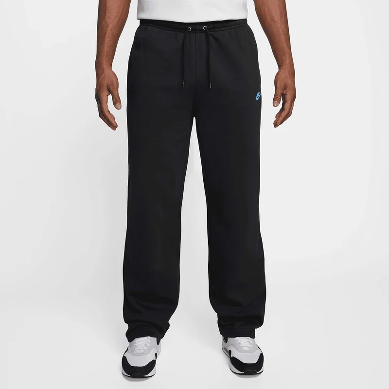 club open-hem fleece broek