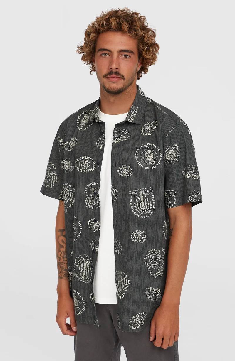 Print overhemd | Black Mystical