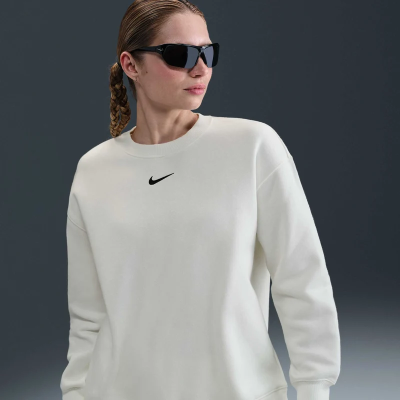 Nike Women's Oversized Crew-neck Sweatshirt Sportswear Phoenix Fleece