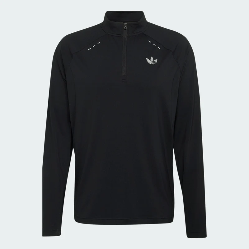 adidas Originals Men TECH TREFOIL ESSENTIALS QUARTER ZIP Shirt
