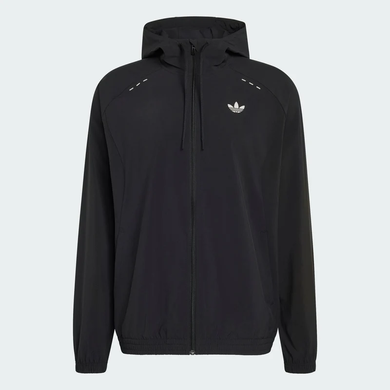adidas Originals Men Tech Trefoil Essentials Hooded Full Zip Track Top