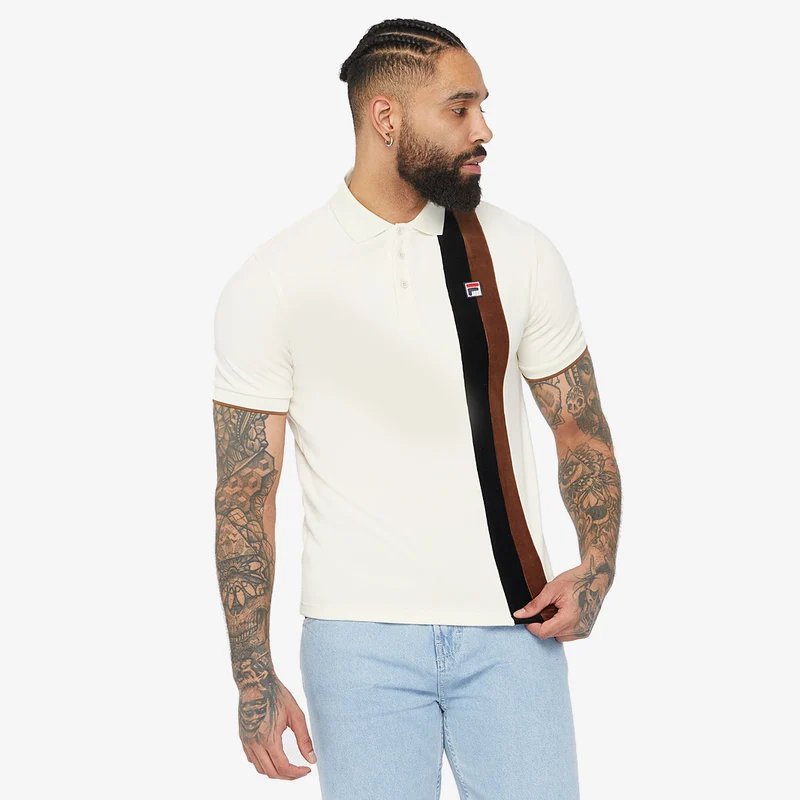 FILA Terra Colour Blocked Velour Polo