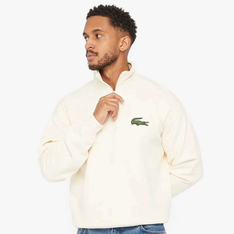 Lacoste Quarter Zip Organic Cotton Sweatshirt