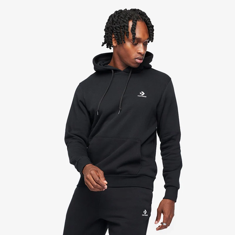 Converse Mens Embroidered Star Chevron Pullover Hoodie