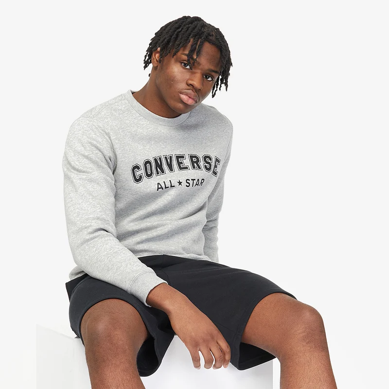 Converse GO-TO Wordmark Standard Fit Fleece Crew Sweatshirt