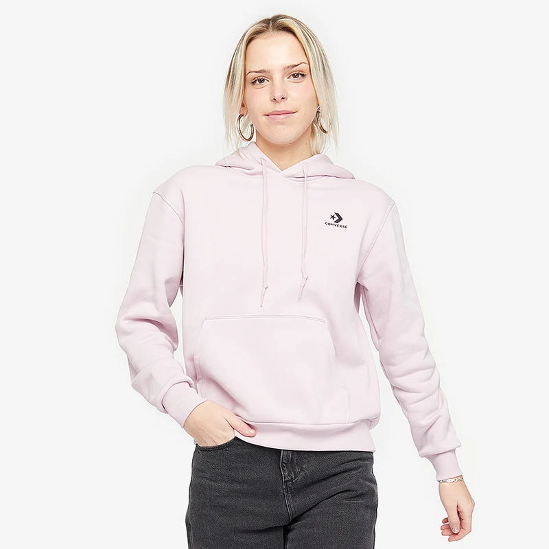 Converse Womens Embroidered Star Chevron Pullover Hoodie Bb