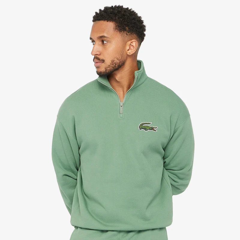 Lacoste Quarter Zip Organic Cotton Sweatshirt