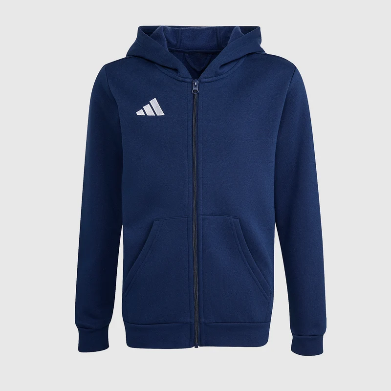 adidas Junior Entrada 26 Full-Zip Cotton Hoodie