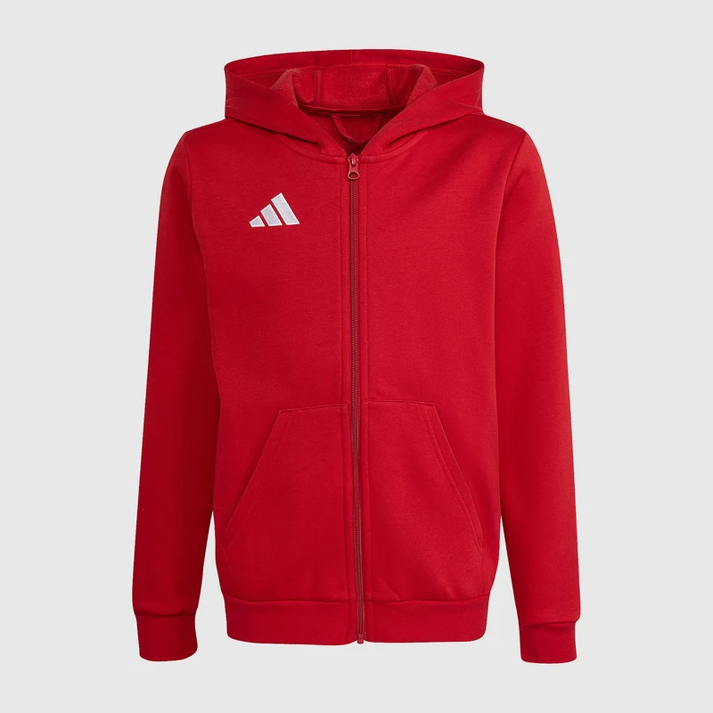 adidas Junior Entrada 26 Full-Zip Cotton Hoodie