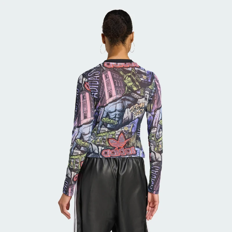 adidas Originals Womens x Jeremy Scott AOP Power Mesh Tee