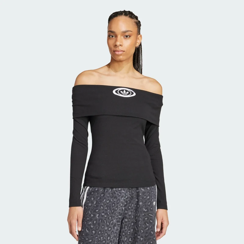 adidas Originals Womens Off Shoulder Top