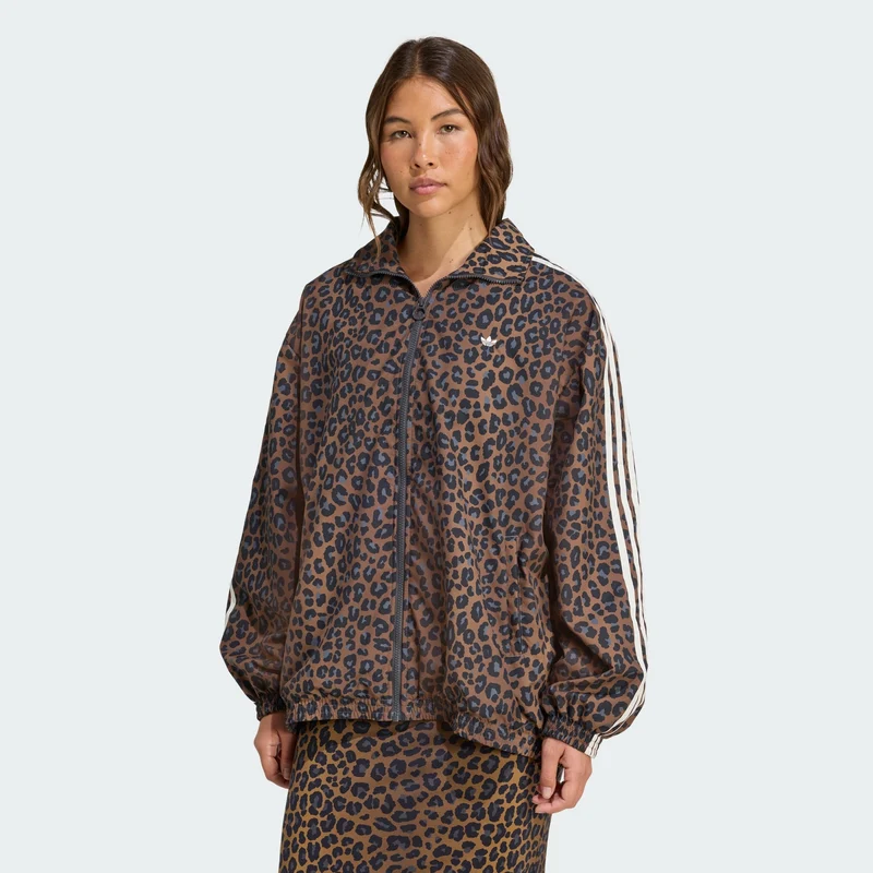 adidas Originals Womens Leopard Firebird Oversized Track Top