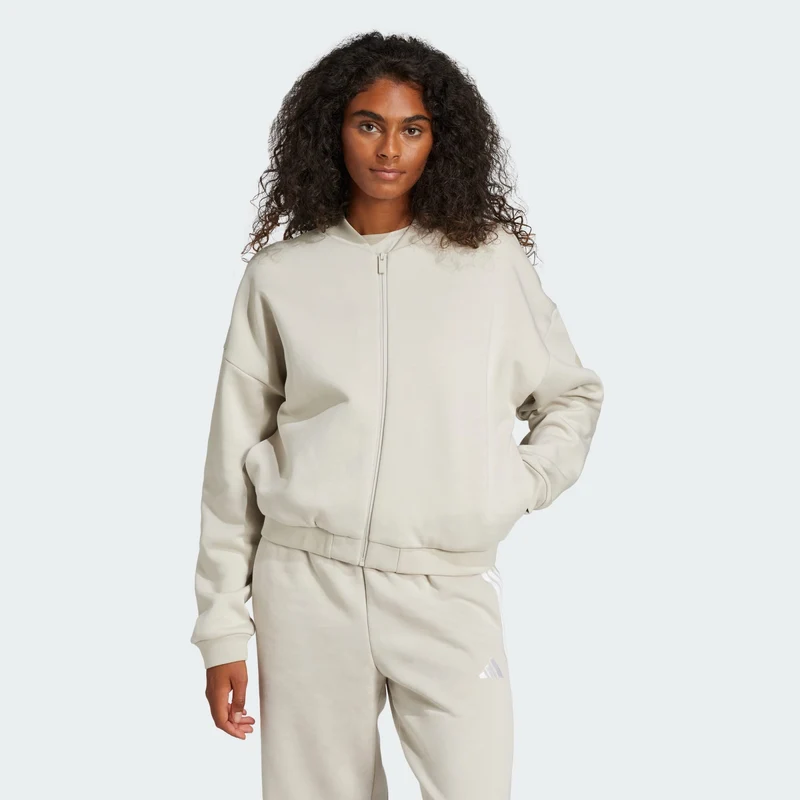 adidas Womens Essentials Contemporary Logo Bomber Jacket