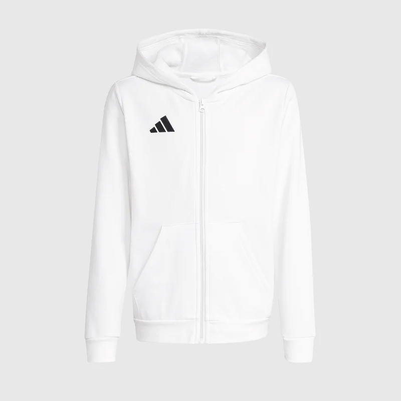 adidas Junior Entrada 26 Full-Zip Cotton Hoodie