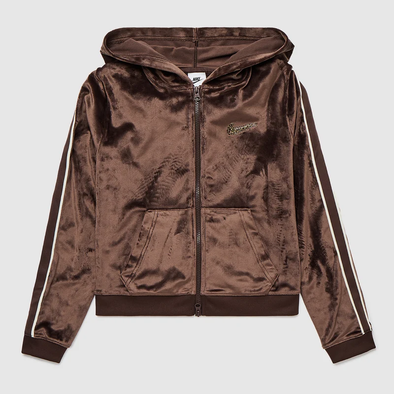 Nike Sportswear Womens Trend Velour Full-Zip Hoodie