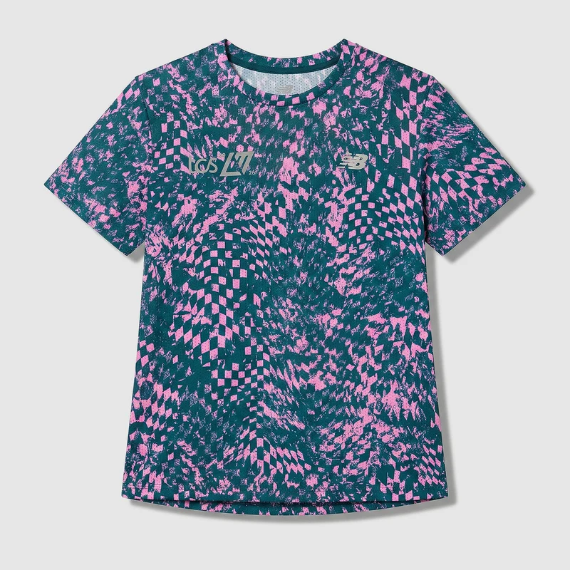 New Balance Womens London Edition Athletics Printed T-Shirt