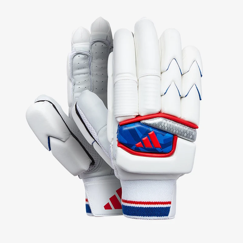 adidas Incurza 4.0 RH Batting Gloves - White/Blue/Red