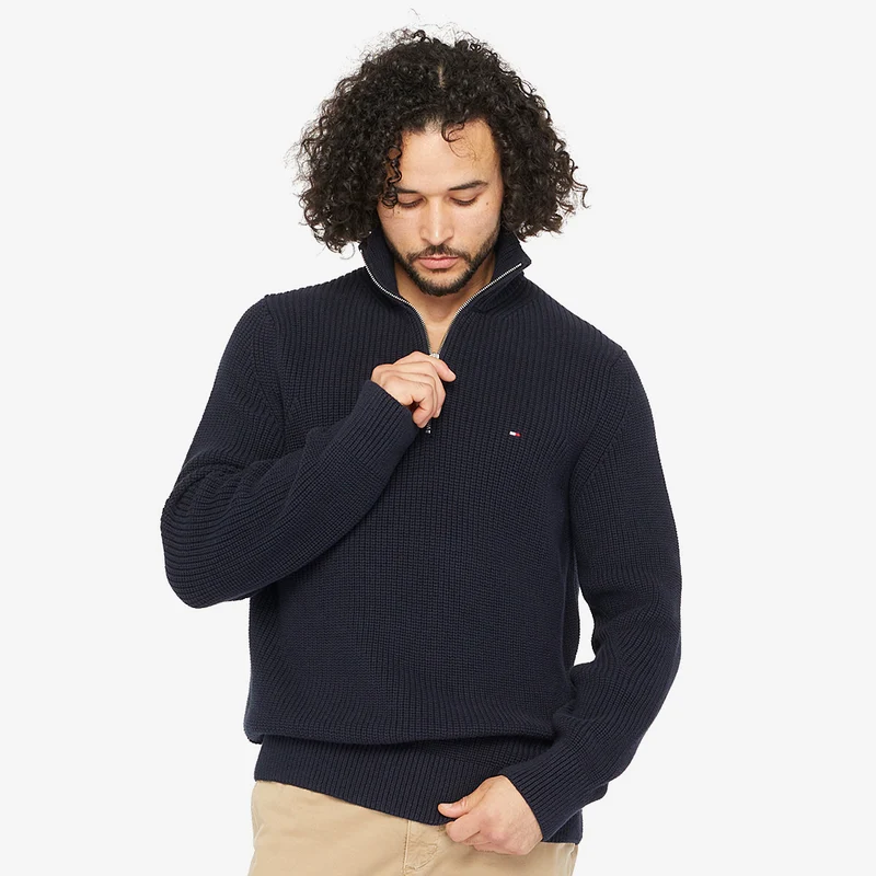 Tommy Hilfiger Structure Zip Mock Golf Top