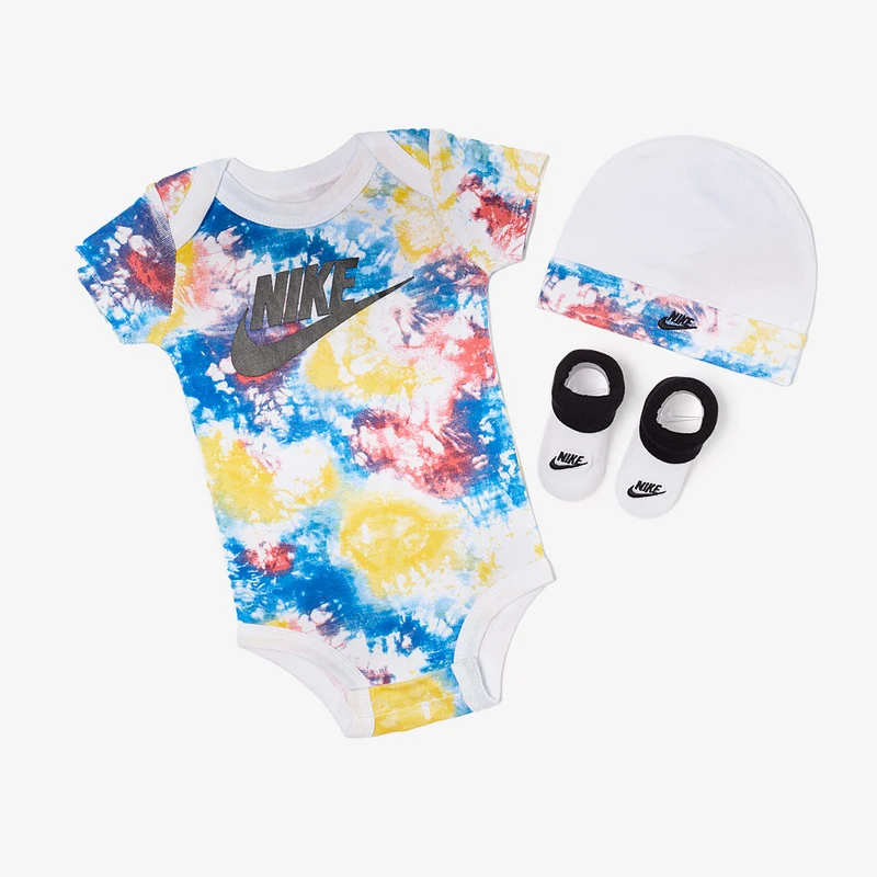 Nike Newborn Hat, Bodysuit & Bootie 3 Piece Set (6-12)