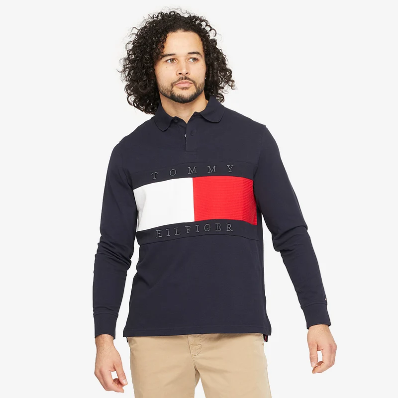 Tommy Hilfiger Structure Flag Golf Polo Shirt