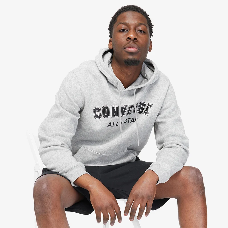 Converse GO-TO Wordmark Standard Fit Fleece Pullover Hoodie