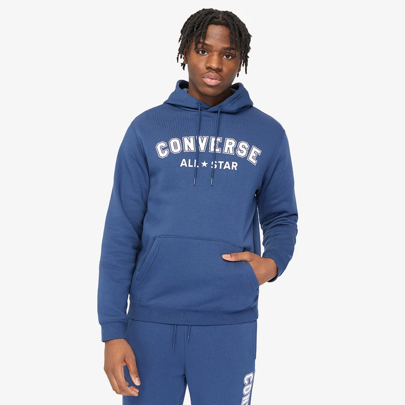 Converse GO-TO Wordmark Standard Fit Fleece Pullover Hoodie