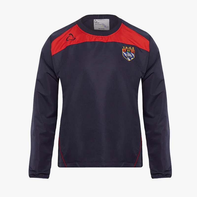 TBGS Junior Boys Smock Top - Navy/Red