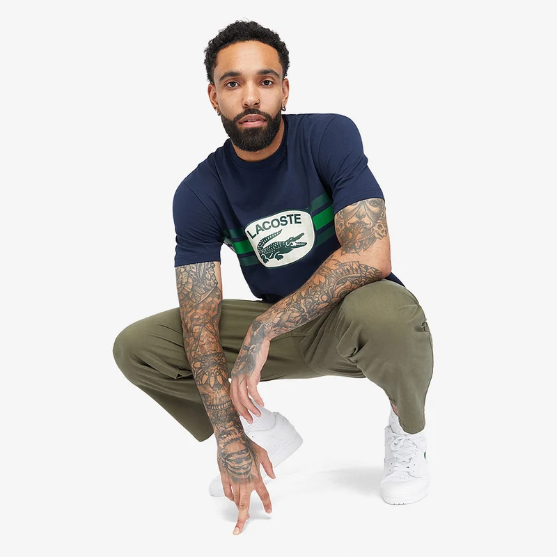 Lacoste Regular Fit Maxi Print Tee
