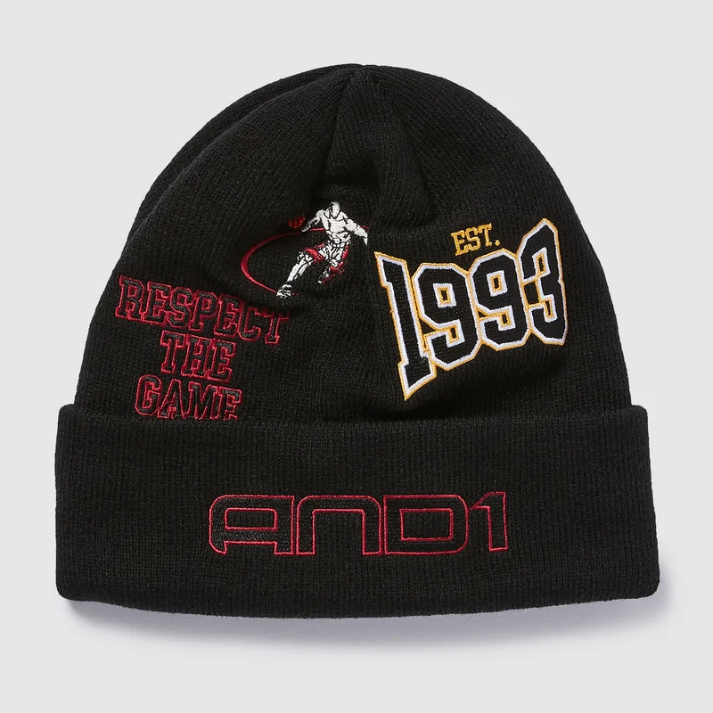 AND1 Retro Logo Multi Badge Beanie
