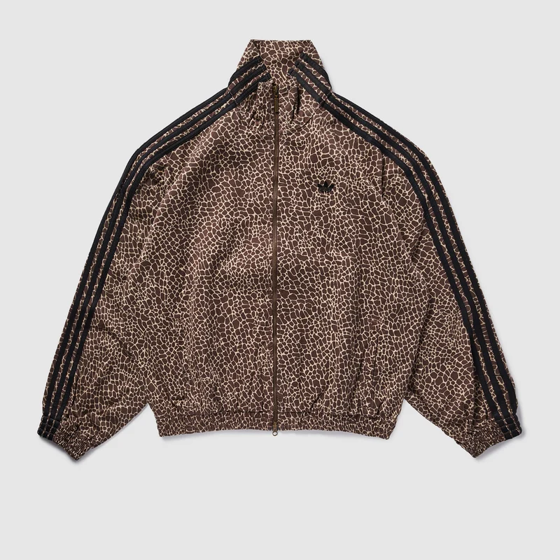 adidas Originals Womens Firebird Denim Jacket Leopard Print