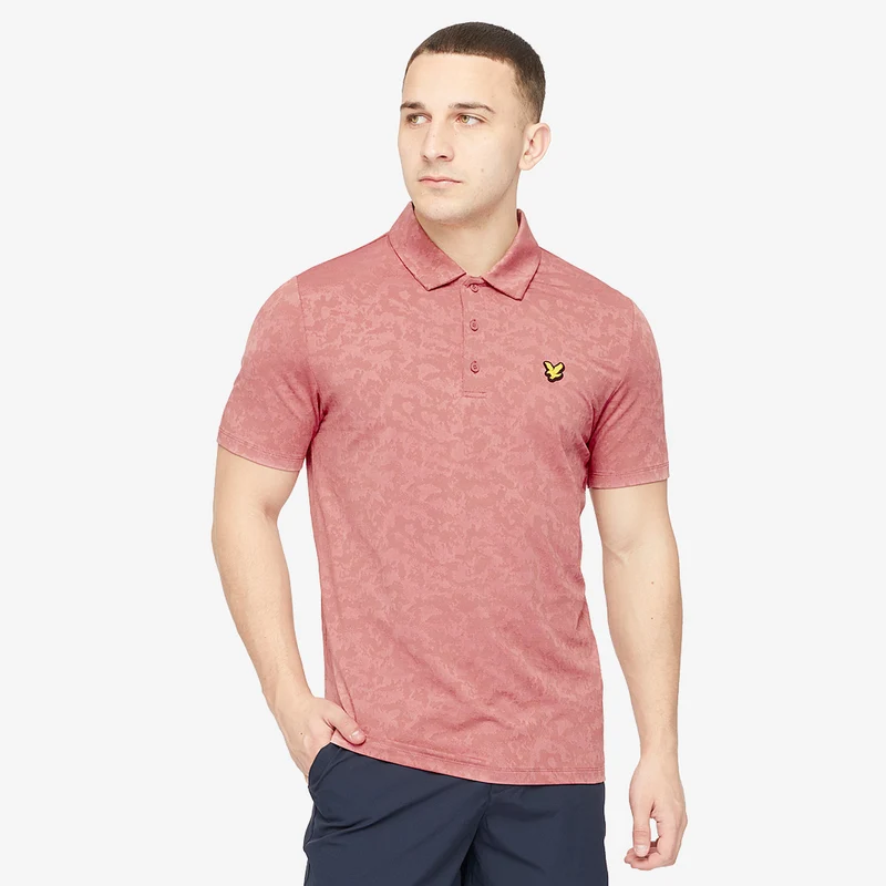 Lyle & Scott Seafoam Jacquard Golf Polo Shirt