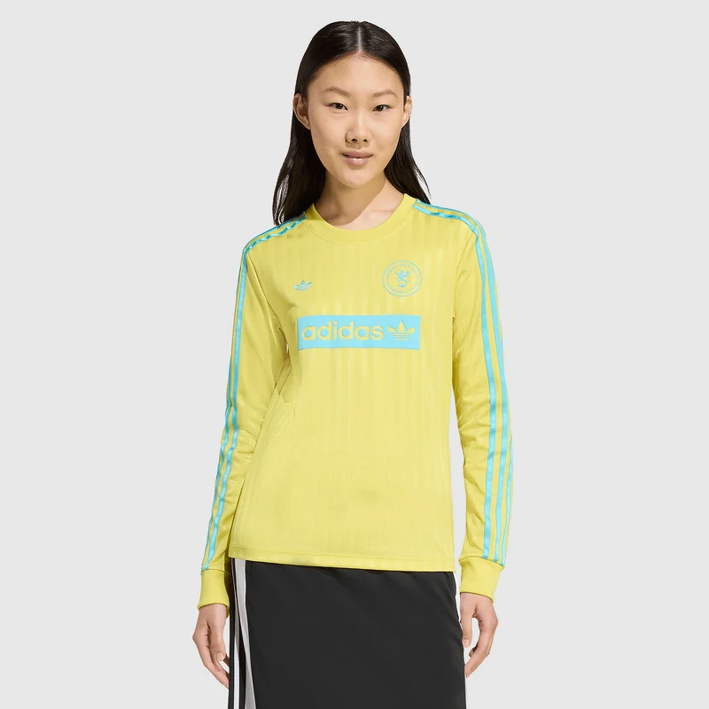 adidas Originals Womens Long Sleeve Graphic Football Print Jersey