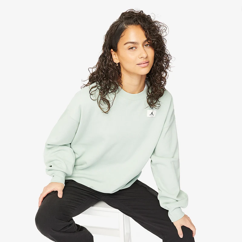 Jordan Womens Flight Fleece Long-Sleeve Crew Top